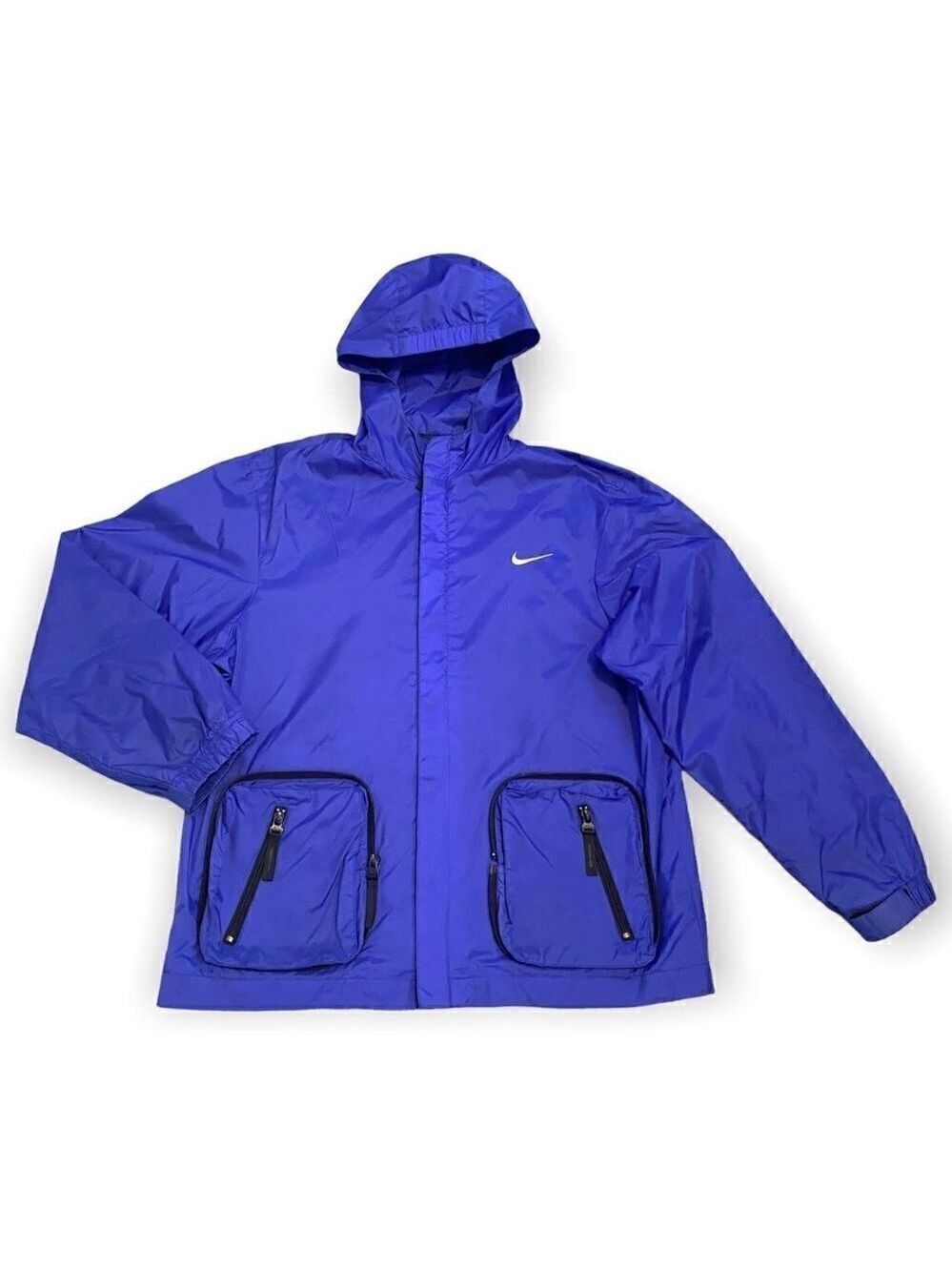 Nike Vintage Swoosh Designer Lightweight Windbreaker Track Jacket Womens Medium